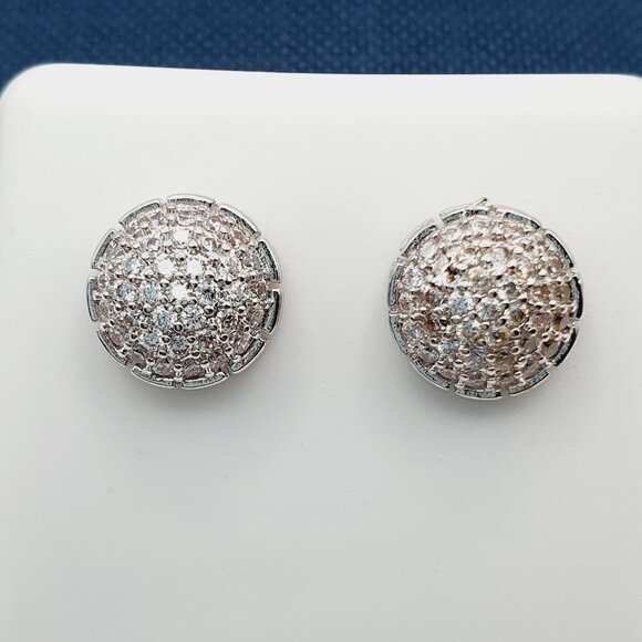 "925 Sterling Silver Plated CZ Earrings, EVBRS451 - Picture 6 of 9